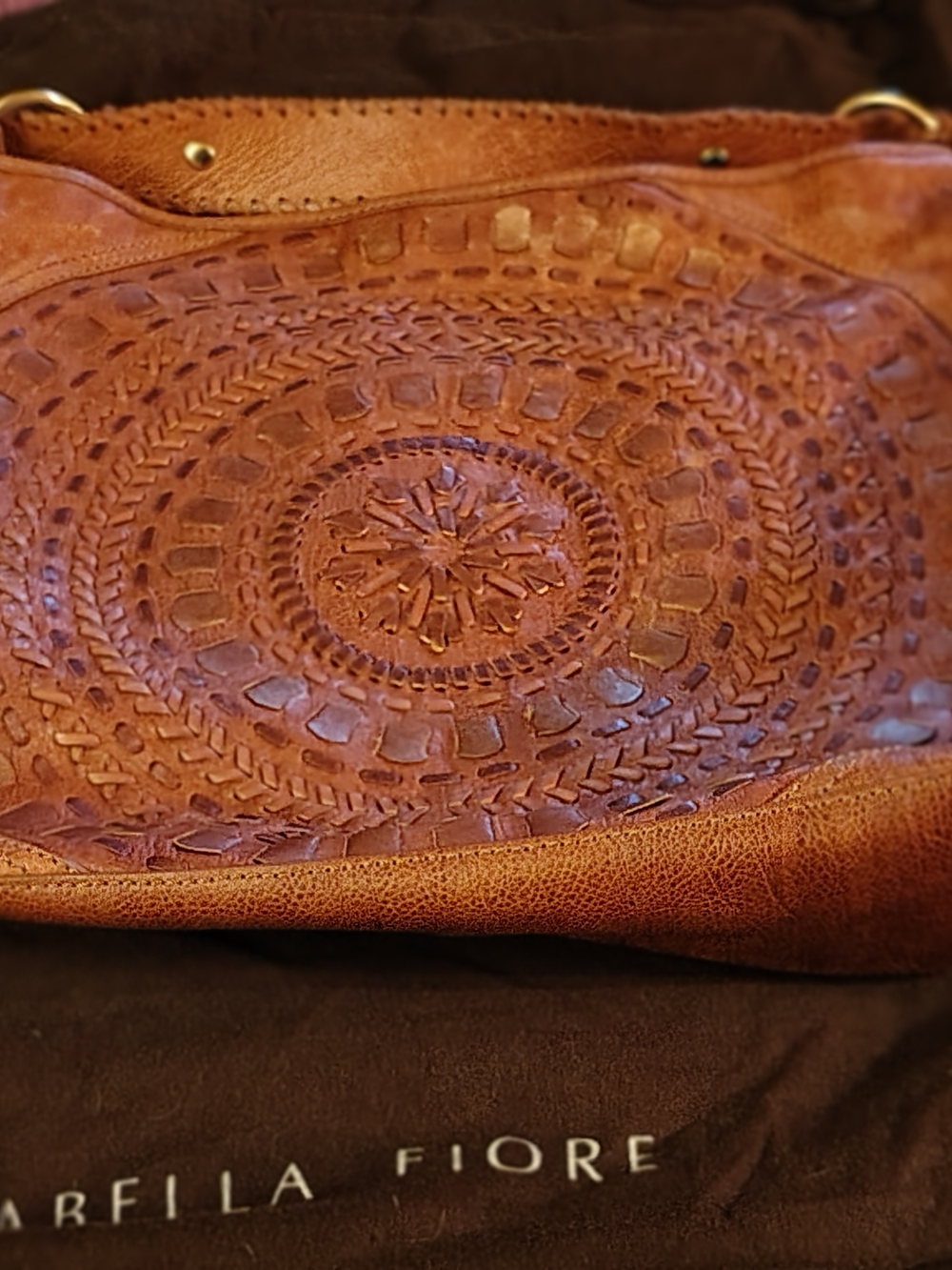 Isabella Fiore Carina Spellbound Large Leather Hobo bag w dust cover